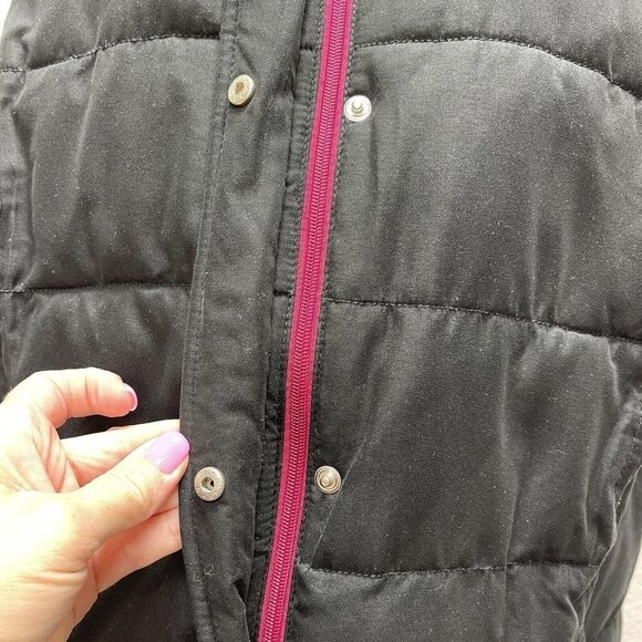 Merona Women’s Plus 20W 22W Black Puffer Vest Puffy Sleeveless Pink Zip Pockets - Picture 6 of 11